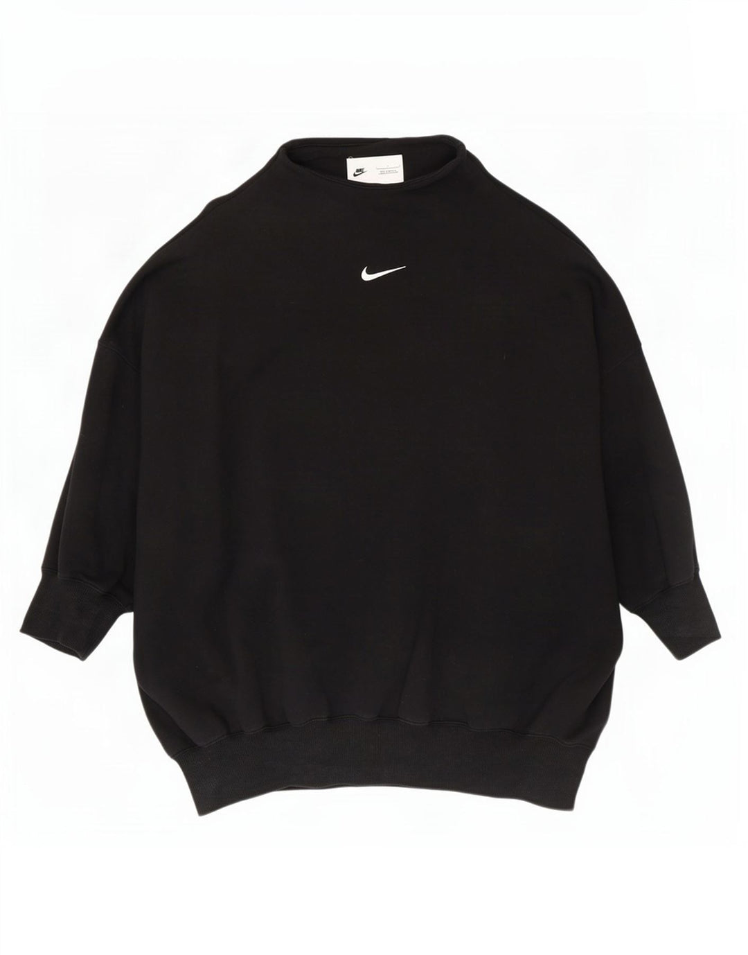 Felpa oversize da donna Nike maglione UK 16 grande cotone nero