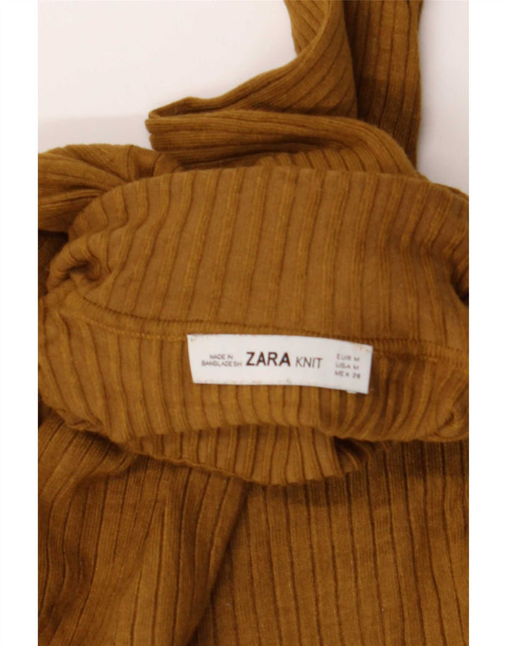 Top corto da donna Zara a maniche lunghe UK 12 Beige medio