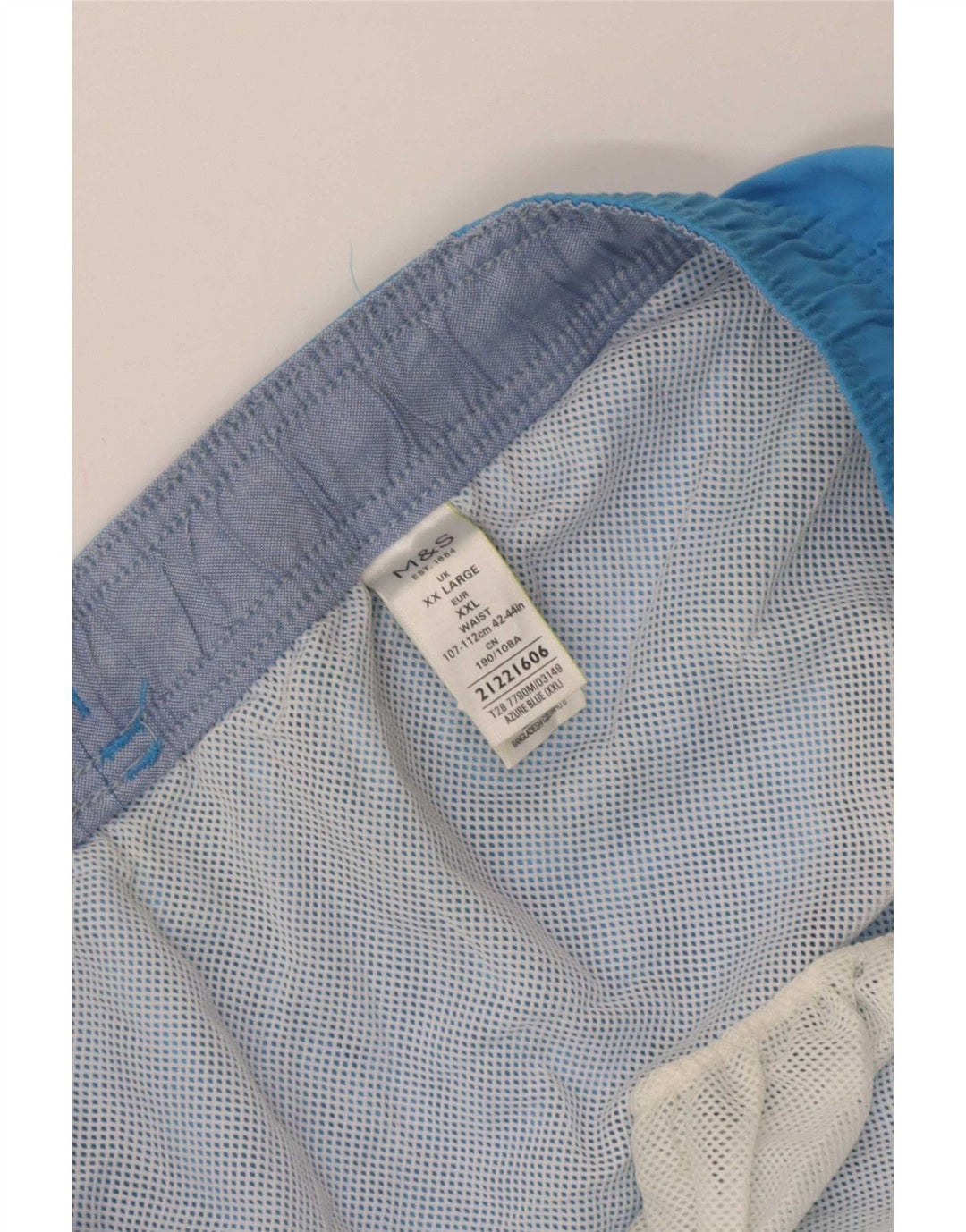 Pantaloncini da bagno da uomo Marks & Spencer 2XL blu poliestere