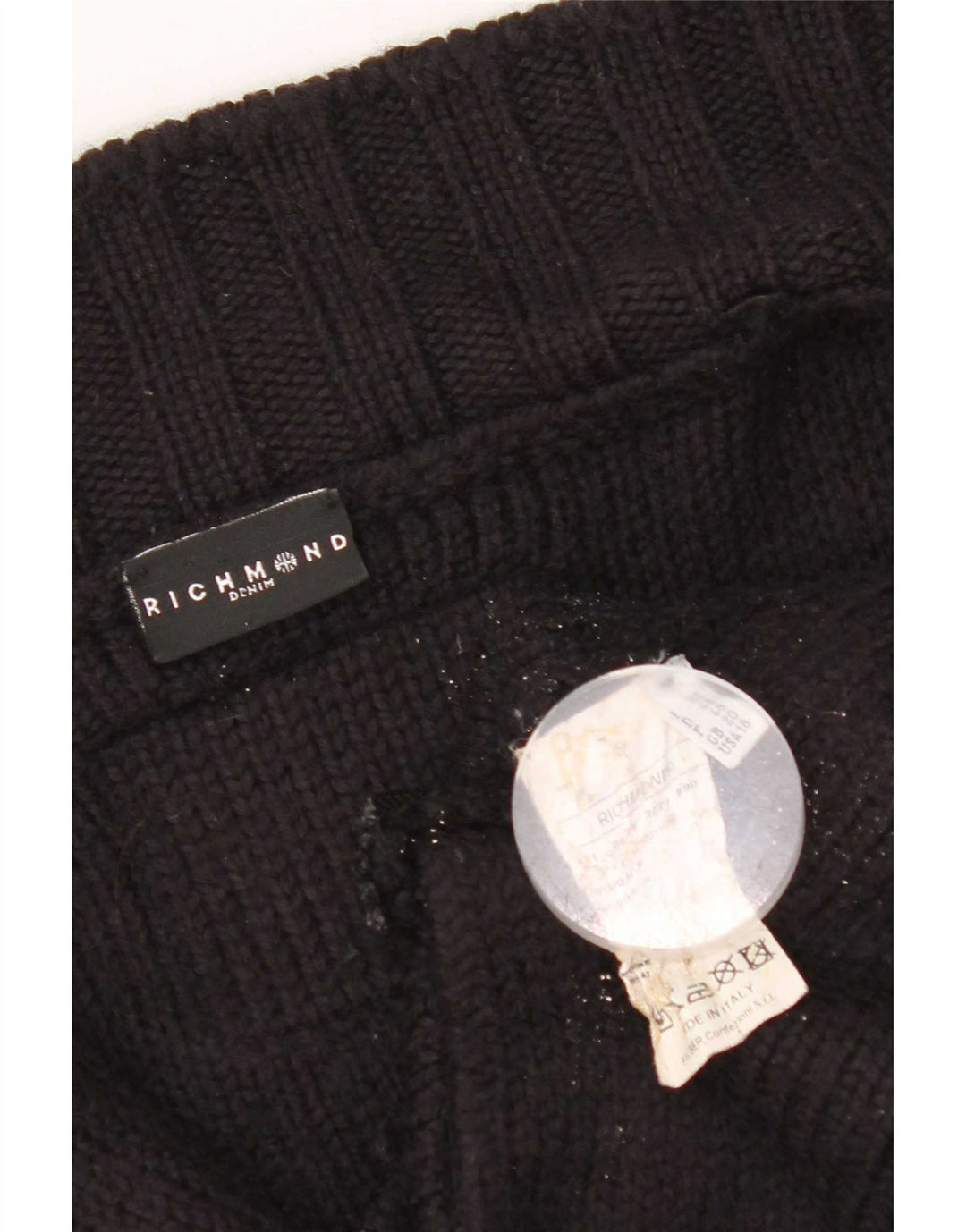 Maglione cardigan da donna Richmond UK 20 2XL Lana nera