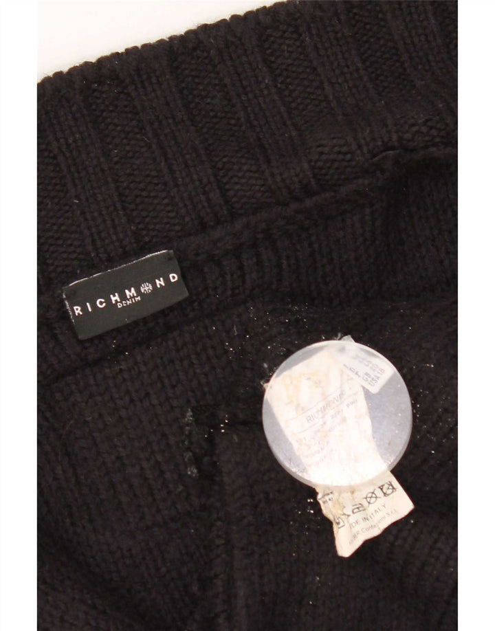 Maglione cardigan da donna Richmond UK 20 2XL Lana nera