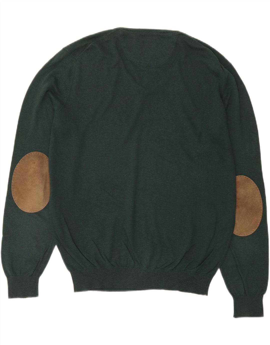 Maglione da uomo con scollo a V Massimo Dutti in cotone verde medio