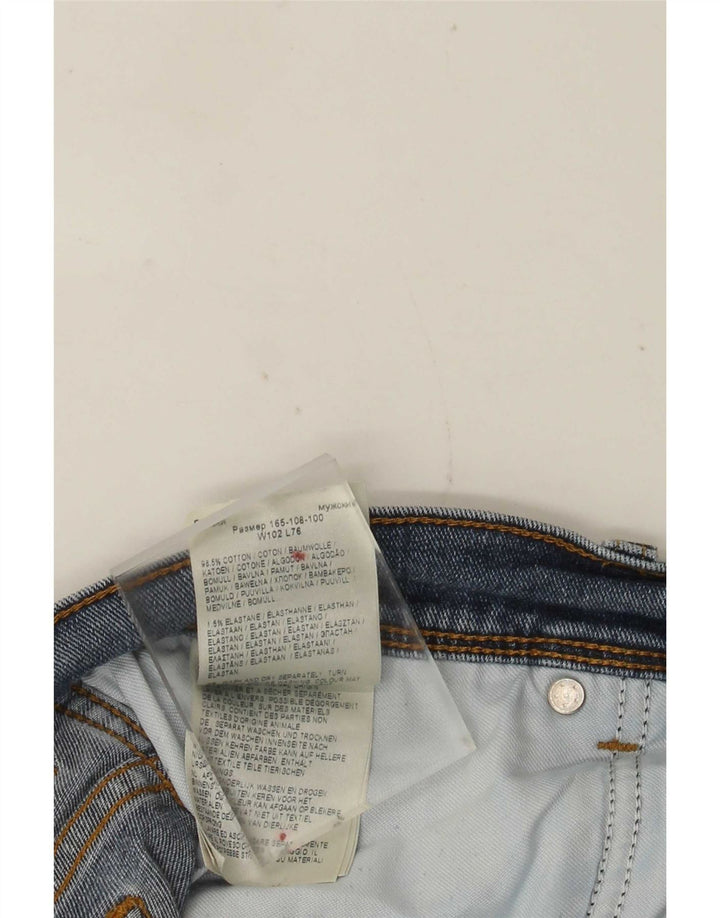 Jeans dritti da uomo Wrangler Texas W40 L30 in cotone blu