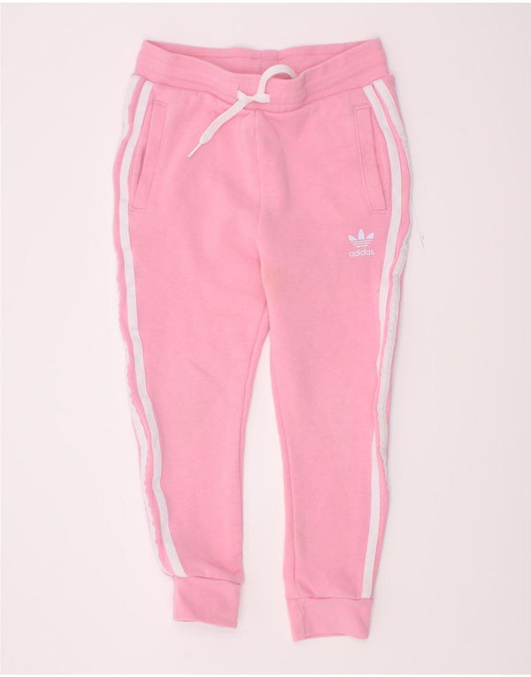 Pantaloni Tuta Bambina Adidas Joggers 5-6 Anni Cotone Rosa