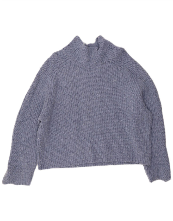 Maglione corto da donna John Lewis con collo dolcevita UK 16 grande blu
