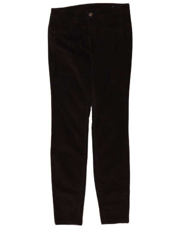 Pantaloni slim da donna in velluto a coste BENETTON W26 L29 Neri