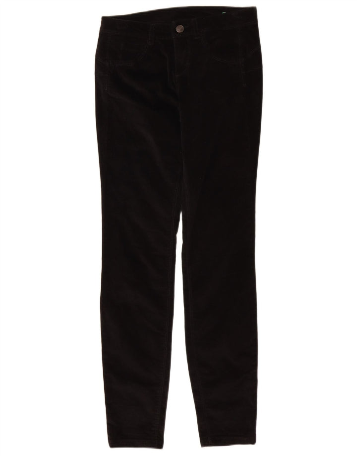 Pantaloni slim da donna in velluto a coste BENETTON W26 L29 Neri