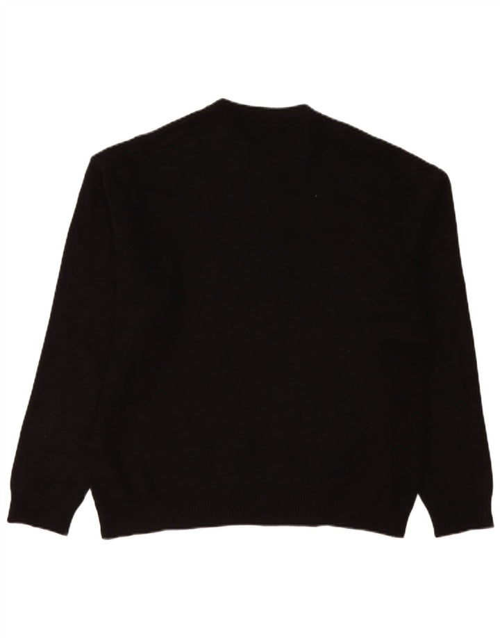 Maglione Zara da uomo girocollo grande in viscosa nera