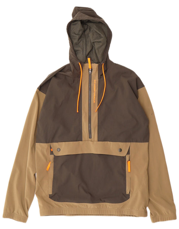 Giacca anorak con cappuccio da uomo Under Armour UK 36 Small Khaki Colourblock