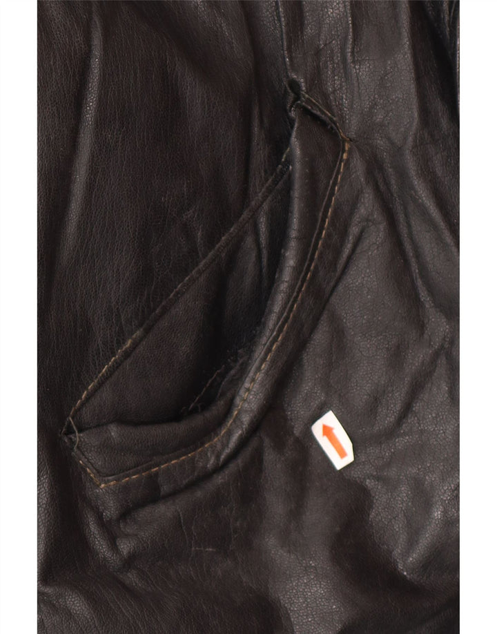 Giacca in pelle da uomo VINTAGE IT 50 Large in pelle nera