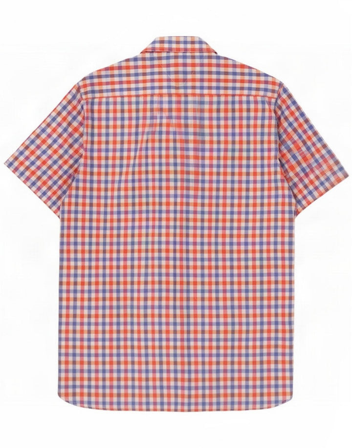 Tommy Hilfiger Camicia a maniche corte da uomo a quadri multicolore medio