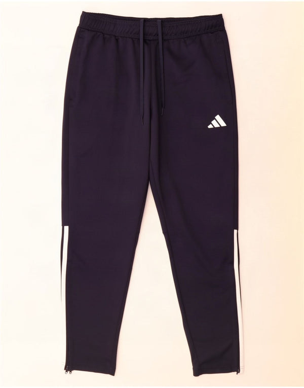 Pantaloni da tuta Adidas Aeroready da uomo grandi in poliestere blu navy