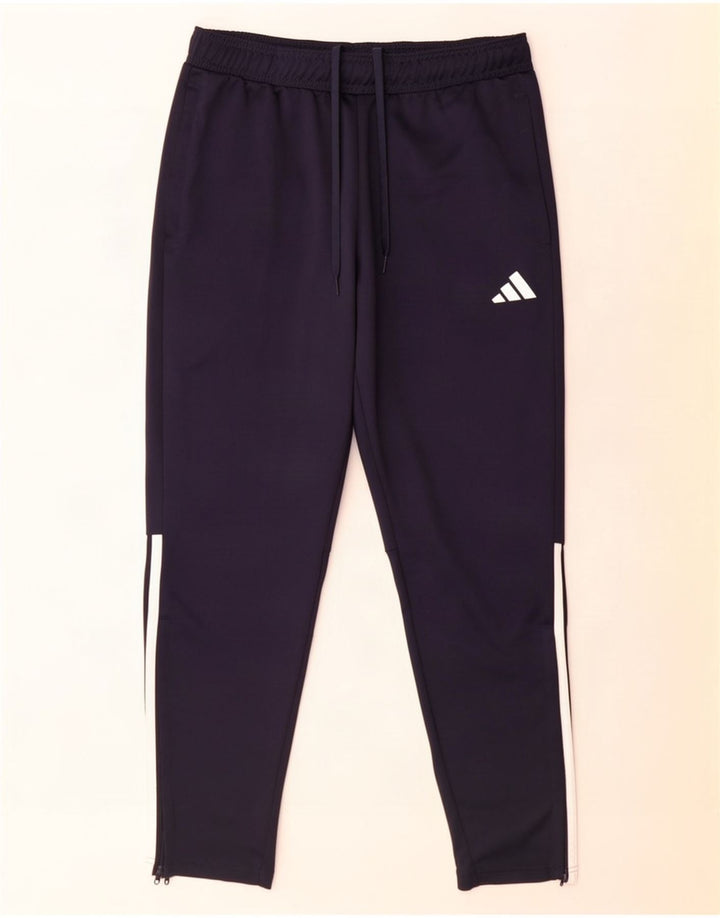 Pantaloni da tuta Adidas Aeroready da uomo grandi in poliestere blu navy