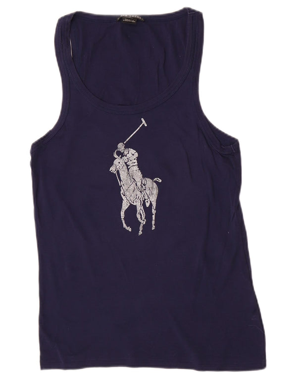 Top con grafica per ragazze Ralph Lauren 13-14 anni XL in cotone blu navy