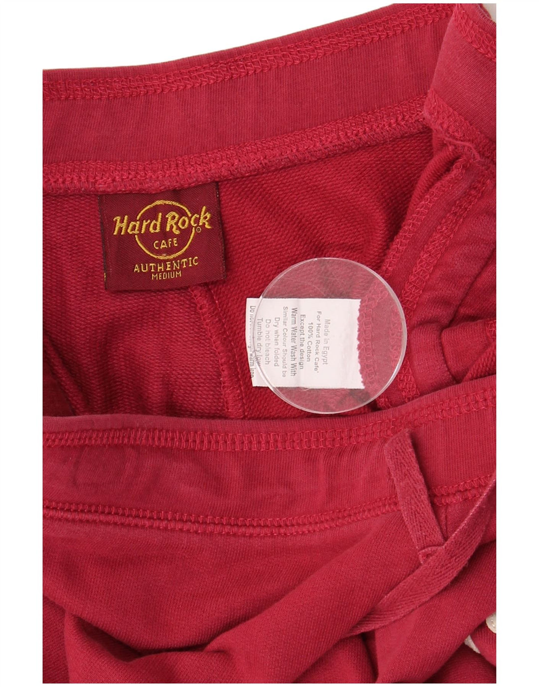 HARD ROCK CAFE Pantaloncini sportivi grafici da donna di Monaco UK 14 Cotone rosso medio