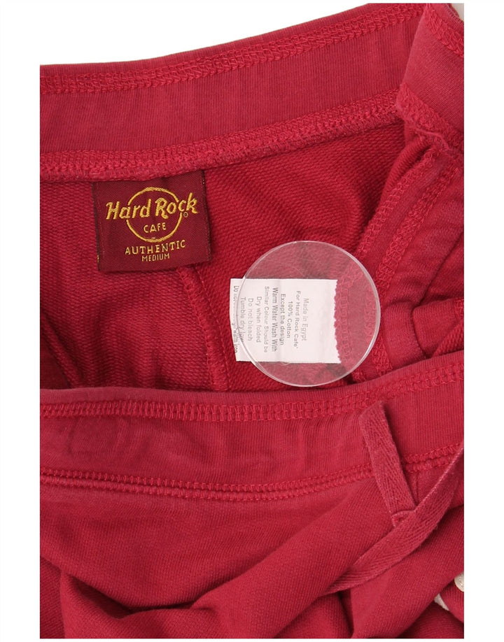 HARD ROCK CAFE Pantaloncini sportivi grafici da donna di Monaco UK 14 Cotone rosso medio