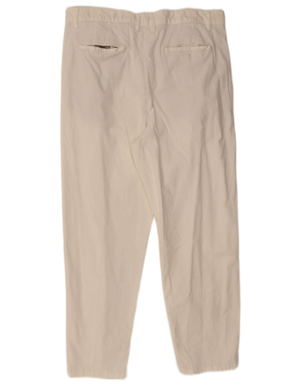 Pantaloni chino con pegging da uomo Zara EU 44 Large W34 L26 Bianco