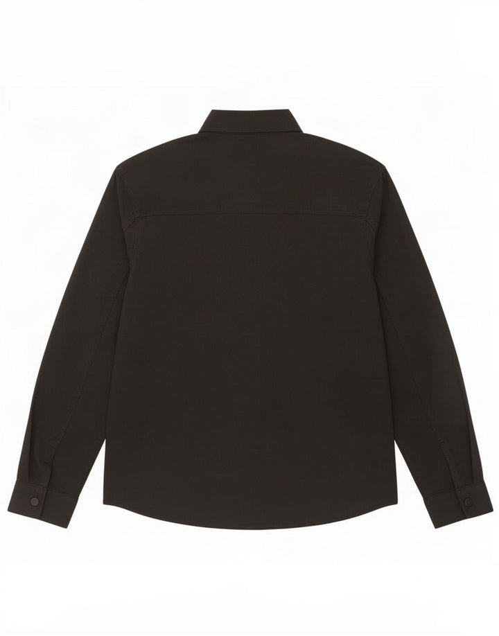 Camicia overshirt da uomo Zara piccola in poliestere nero