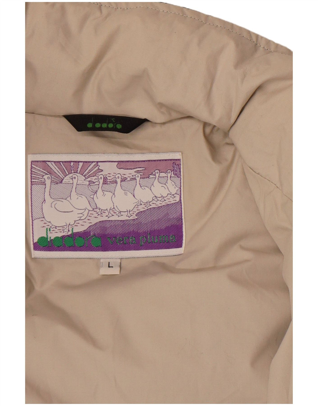 Giacca imbottita oversize da uomo Diadora UK 40 Large Verde