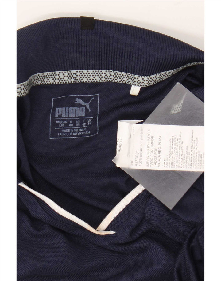 Polo da donna Puma UK 14 Large blu navy in poliestere