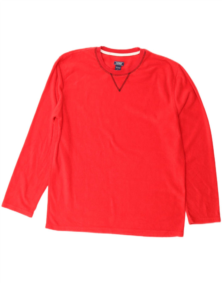 Maglione in pile da uomo IZOD grande rosso in poliestere