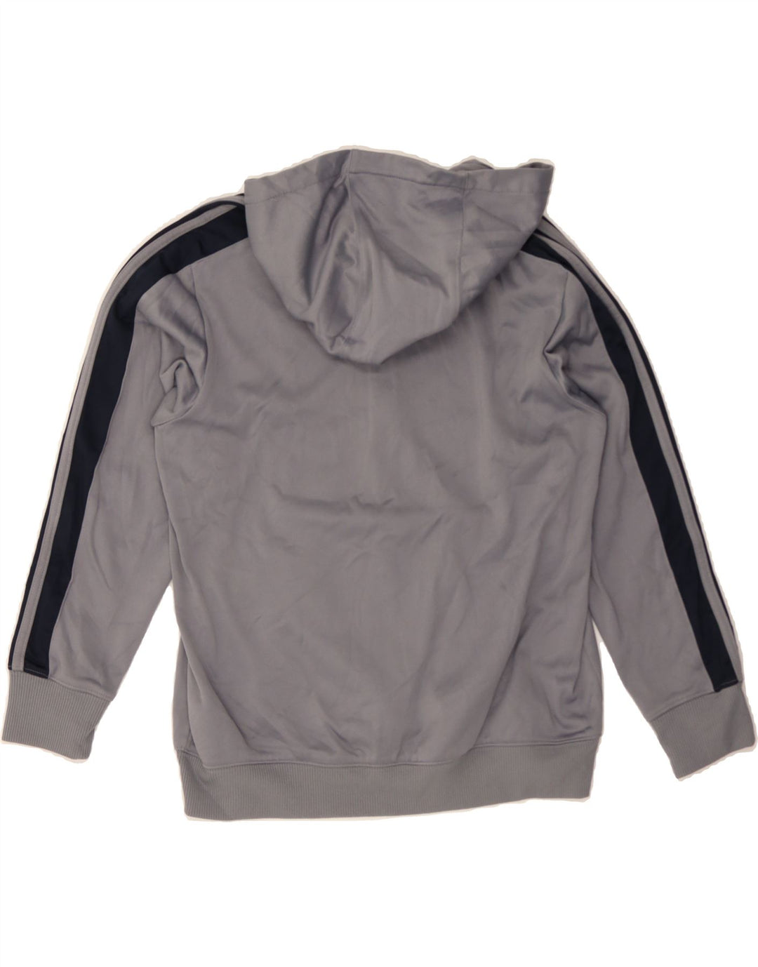 ADIDAS Boys Zip Hoodie Sweater 13-14 Years Grey Polyester Vintage Adidas and Second-Hand Adidas from Messina Hembry 