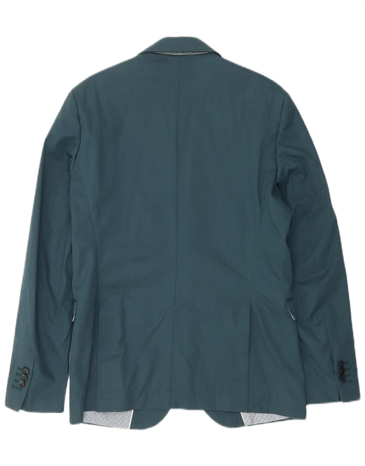 Giacca blazer da uomo a 2 bottoni Zara EU 50 poliestere blu medio