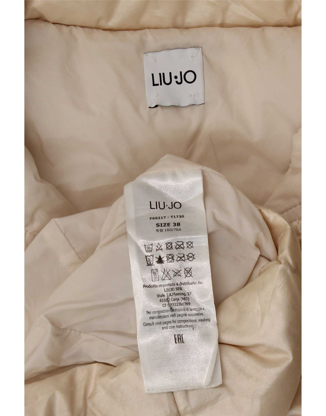 Piumino Donna Liu Jo IT 38 XS Bianco Sporco Poliammide