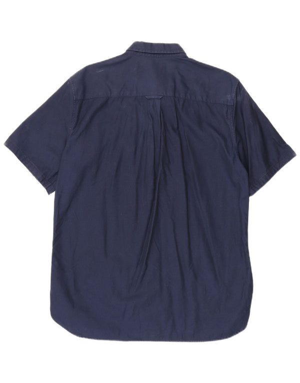 Camicia a maniche corte da uomo Fred Perry Large in cotone blu navy