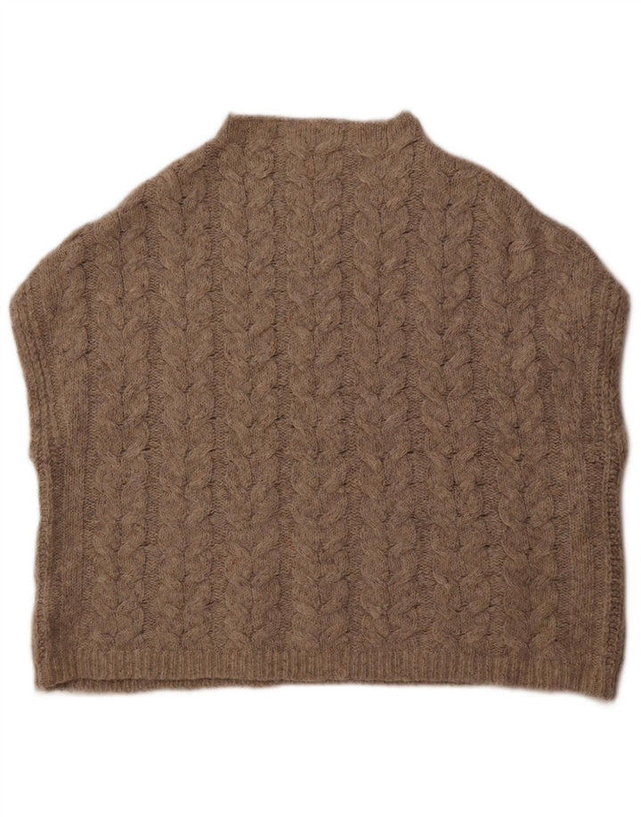 WHITE STUFF Canotta oversize da donna con collo dolcevita UK 16 Large Grigio