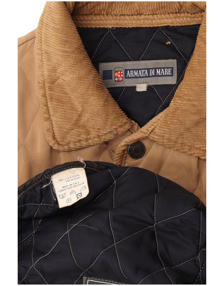 Giacca trapuntata da uomo Armata Di Mare UK 38 Poliestere beige medio