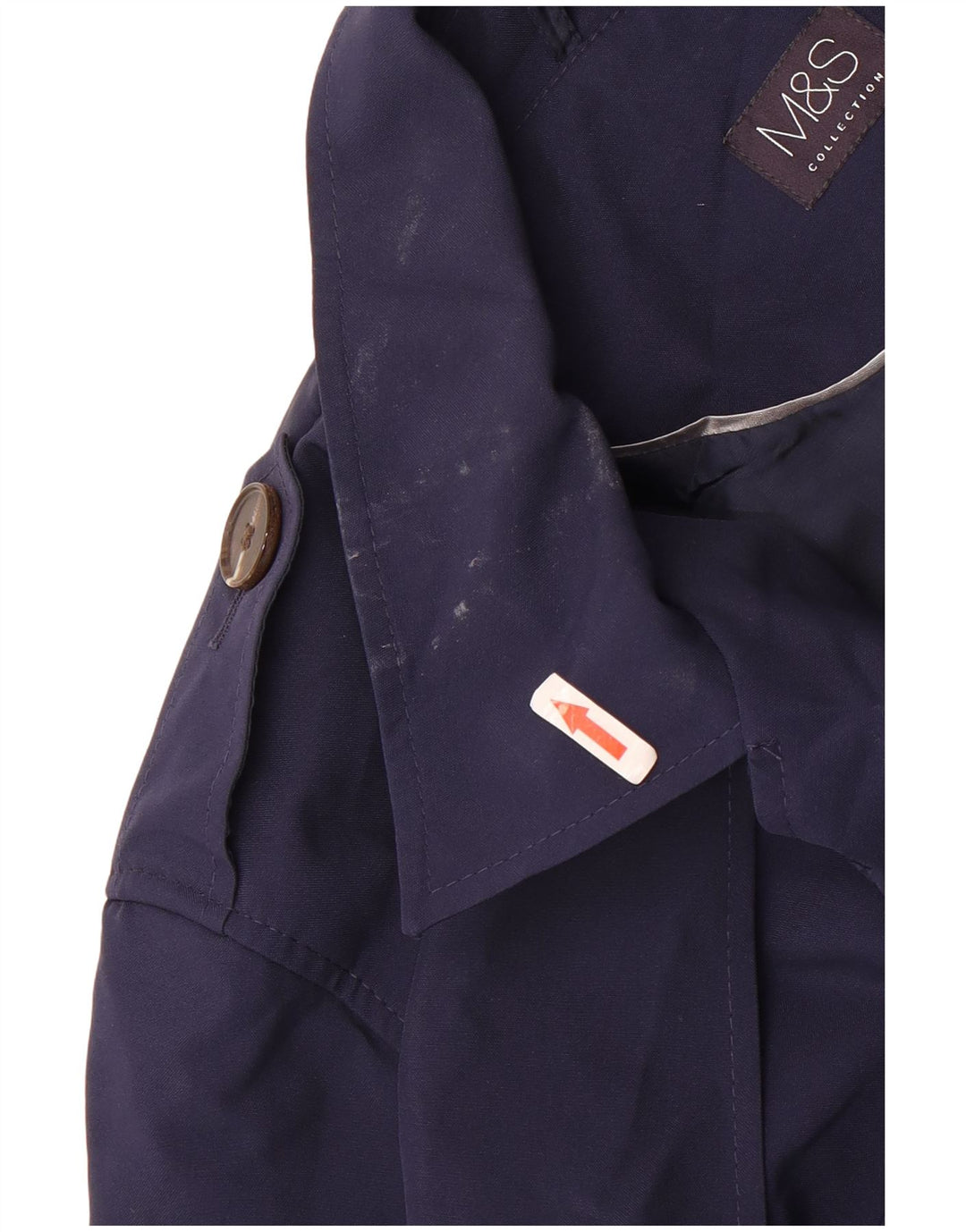 Trench corto da donna Marks & Spencer UK 22 3XL poliestere blu navy