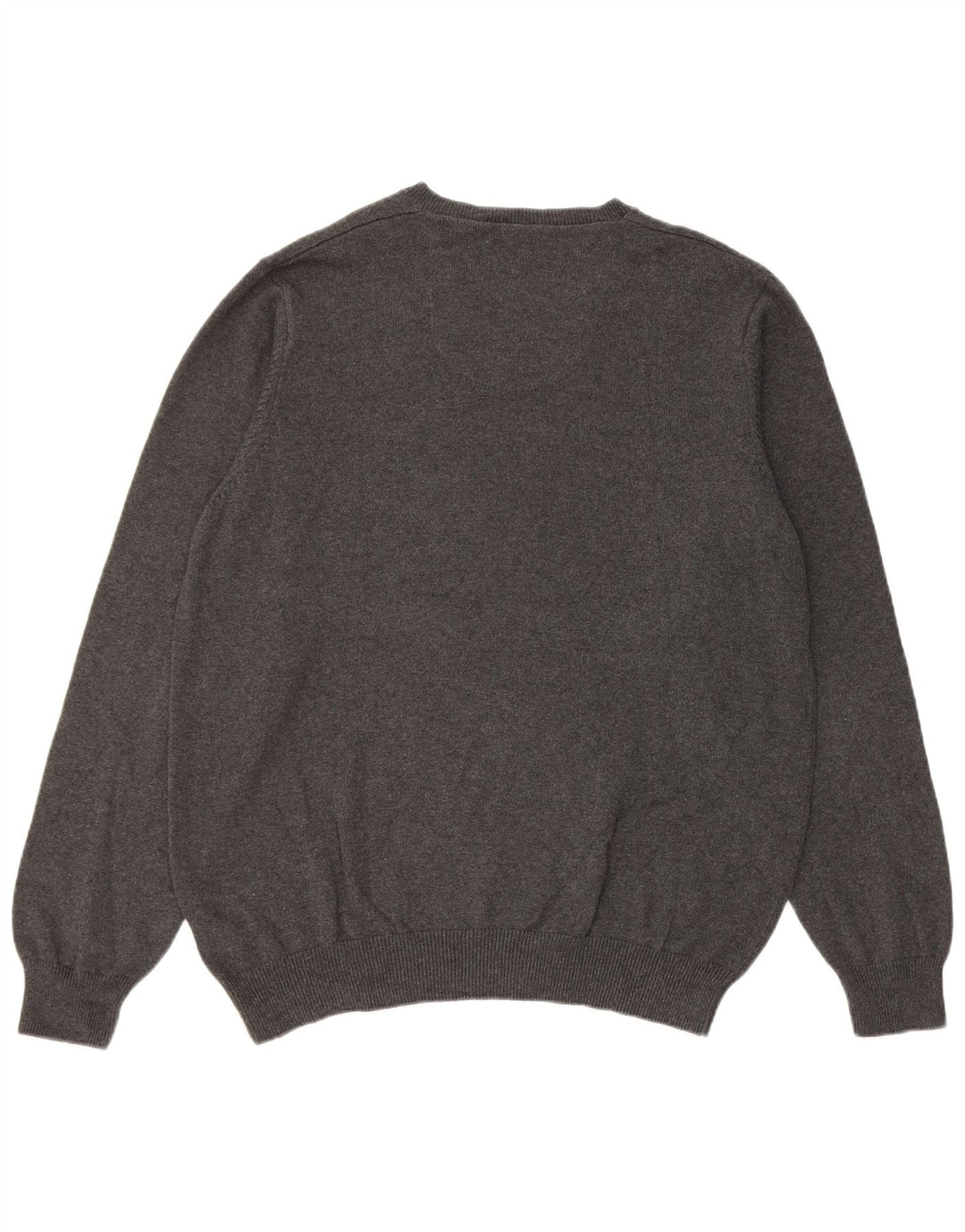 Maglione da uomo Marks & Spencer vestibilità regolare con scollo a V, grande cotone grigio