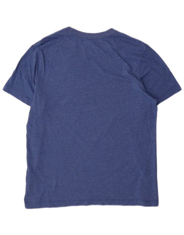 T-shirt Nike Dri Fit da uomo in cotone mélange blu medio