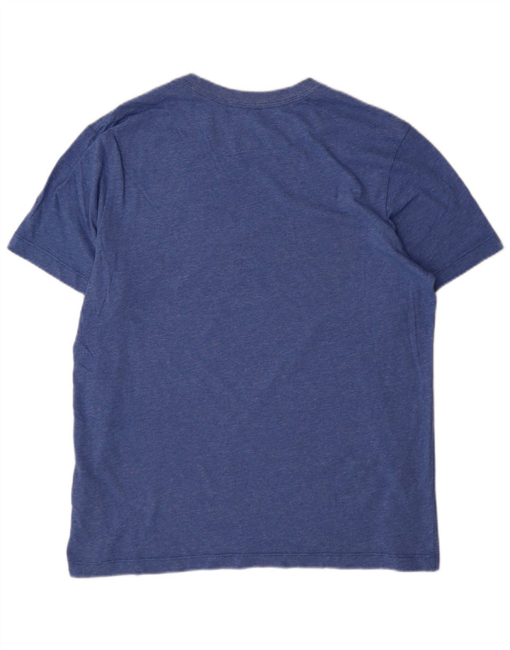 T-shirt Nike Dri Fit da uomo in cotone mélange blu medio