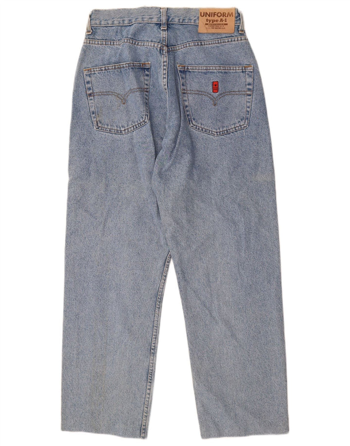 Jeans affusolati da uomo uniformi W32 L28 cotone blu