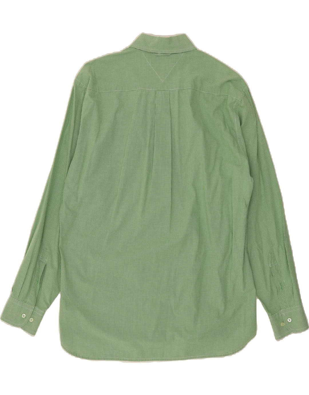 TOMMY HILFIGER Mens Shirt Medium Green Gingham Vintage Tommy Hilfiger and Second-Hand Tommy Hilfiger from Messina Hembry 