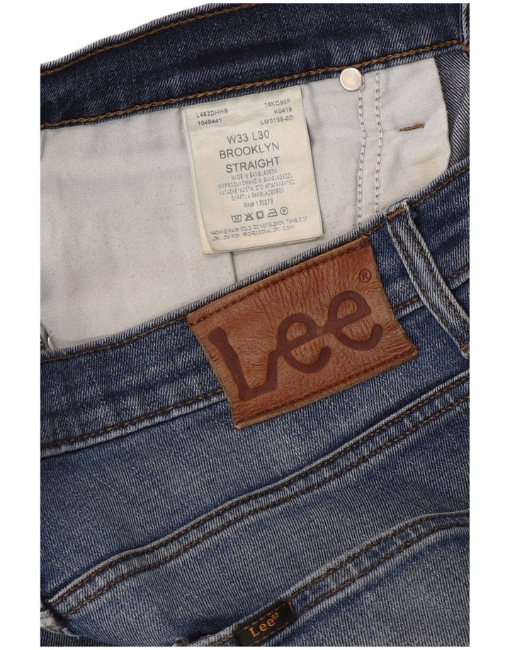Jeans dritti da uomo Lee Brooklyn W33 L30 cotone blu