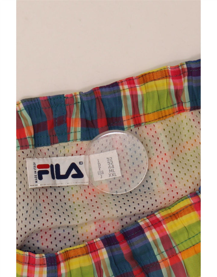 Pantaloncini da bagno Fila da uomo IT 52 Large multicolore a quadri