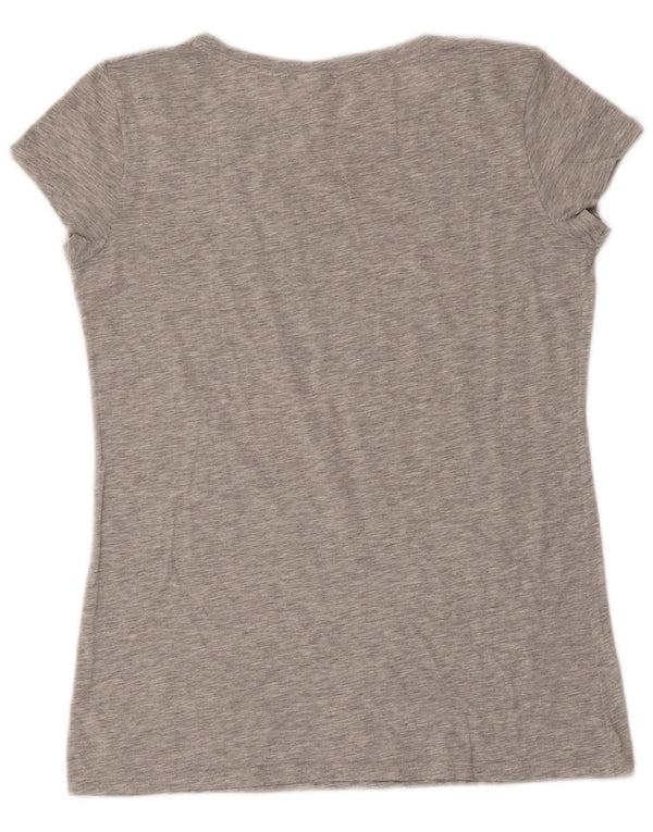 T-shirt grafica Snoopy da donna Benetton Top UK 12 Grigio medio chiazzato