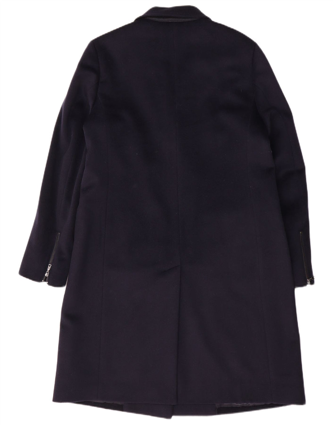 Cappotto doppiopetto oversize da donna Jaeger UK 10 piccolo in lana blu navy
