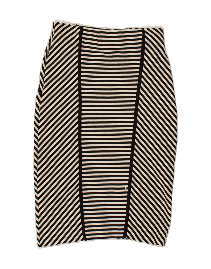 JANE NORMAN Womens Pencil Skirt W26 Small  Black Striped Vintage Jane Norman and Second-Hand Jane Norman from Messina Hembry 
