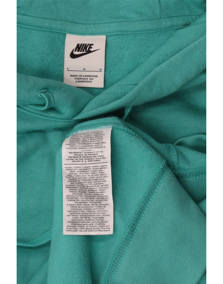 Felpa con cappuccio da uomo Nike Large in cotone verde