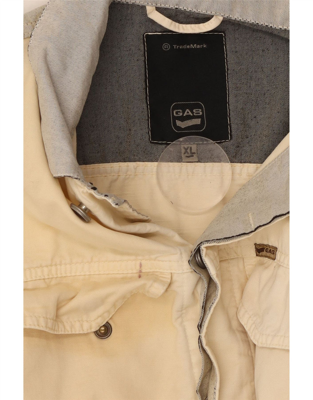 Giacca in denim da donna GAS UK 18 XL color block bianco sporco