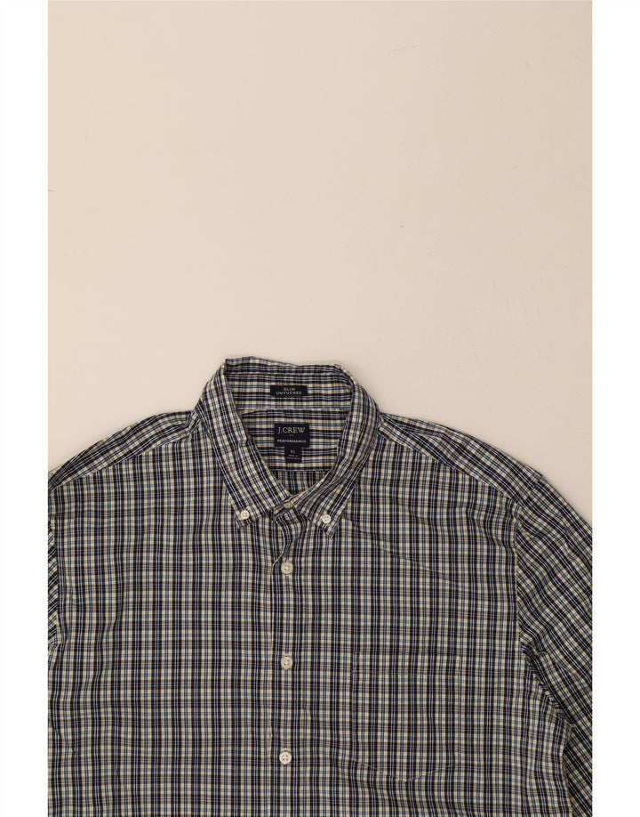 J. CREW Mens Performance Slim Fit Shirt XL Grey Check Cotton Vintage J. Crew and Second-Hand J. Crew from Messina Hembry 