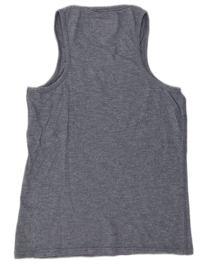 Canotta da uomo Superdry Small in cotone screziato blu navy
