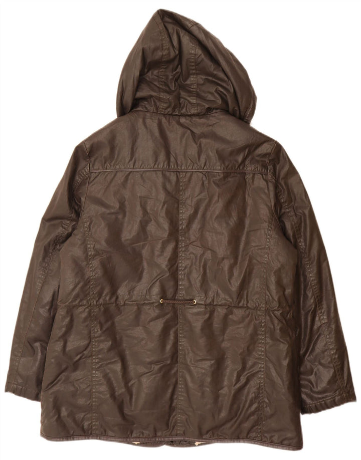 Giacca a vento oversize con cappuccio Marks & Spencer da donna UK 16 grande marrone