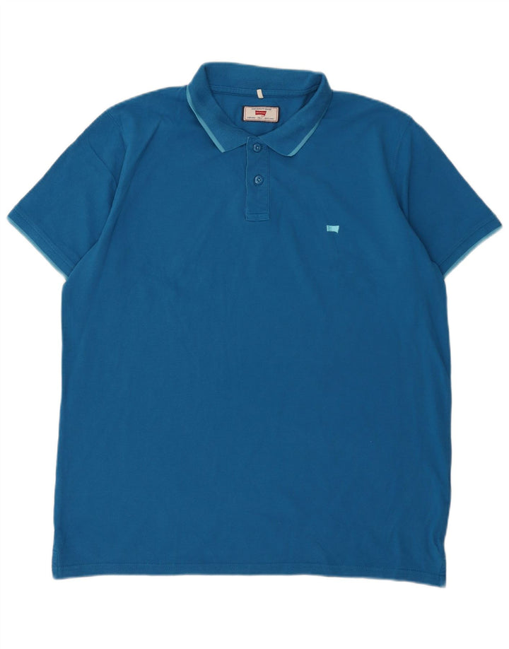 Polo Carrera da uomo grande blu
