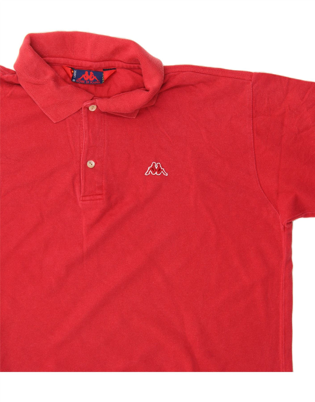 KAPPA Mens Polo Shirt Large Red Cotton Vintage Kappa and Second-Hand Kappa from Messina Hembry 