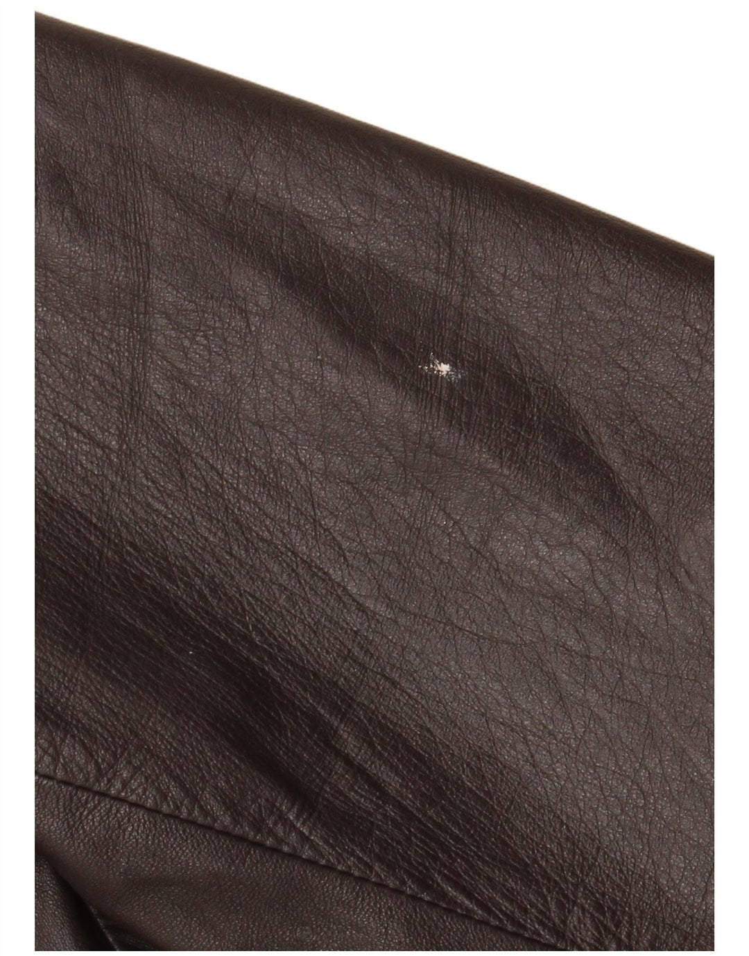 Giacca blazer in pelle vintage da donna a 3 bottoni UK 18 XL in pelle marrone